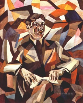 Aristarkh Lentulov Painting - self portrait 1912 Aristarkh Vasilevich Lentulov